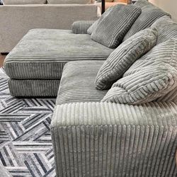 Gray 2 Piece Sectional Chaise 