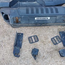 Jeep JK Front And Rear Go Rhino Boxed Bumper Set With Front Inner Wheel Well Armor Skid Plates