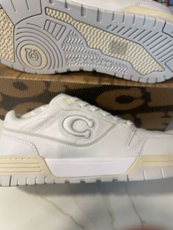 Coach Soho Sneaker in Optic White, featuring a leather