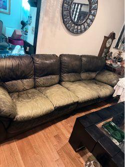 Sofa  real leather brown