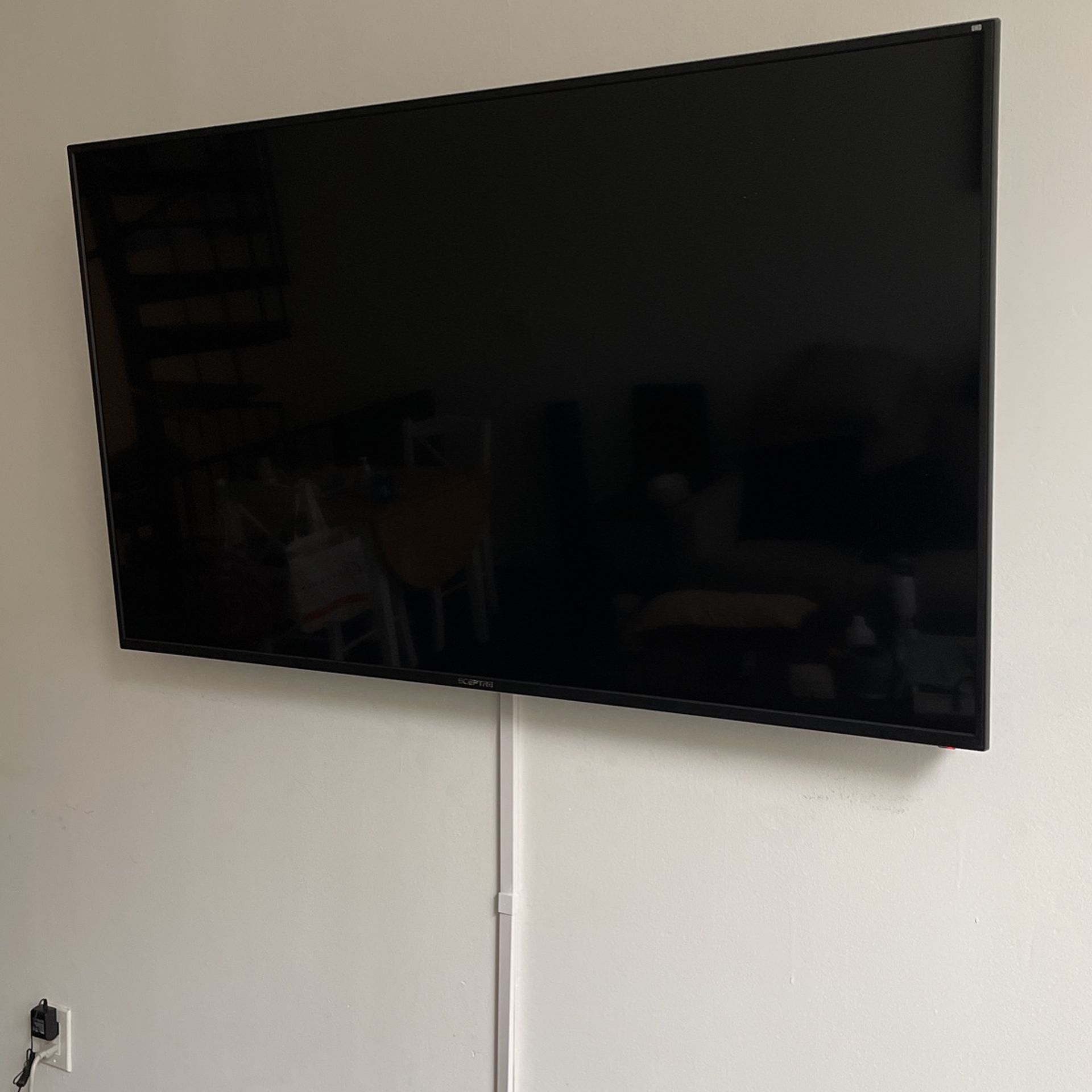 65” Sceptre TV w/ Mount, Sound Bar, Subwoofer