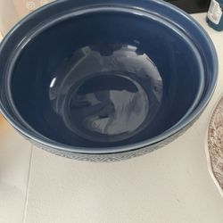 Printed Blue Large Bowl