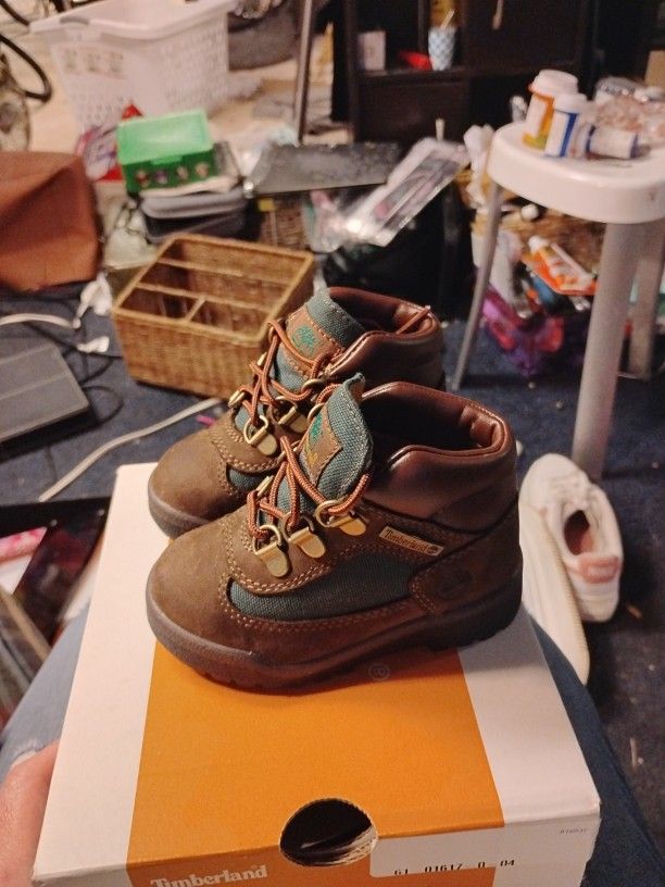 Timberland Toddlers Boots Brown And Green ( Beef And Broccoli) Toddler Size 6 M Brand New Never Worn Still Got The Box