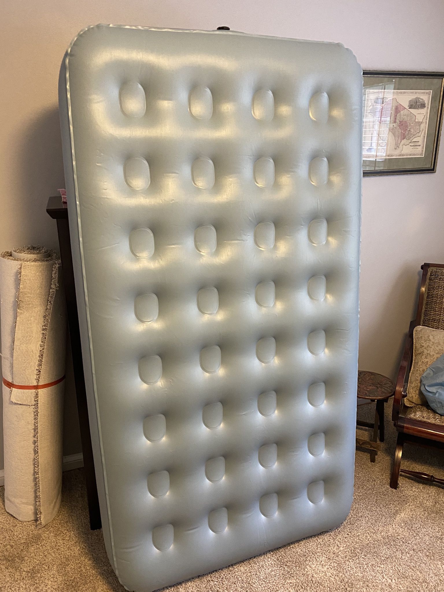Aero Twin Size Air Mattress, With Pump.  Excellent Condition