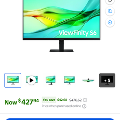 32 inch Samsung S6 monitor
