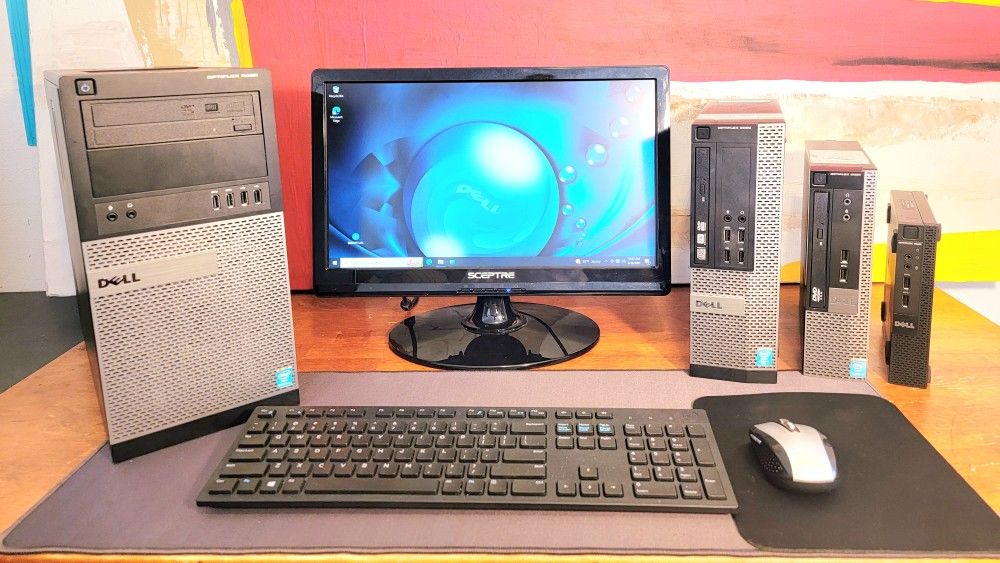 Full SetUp, Dell Optiplex 9020, All Sizes, Monitor, Keyboard, Mouse, 90 Day Warranty. $180-$220, Full Details In Post