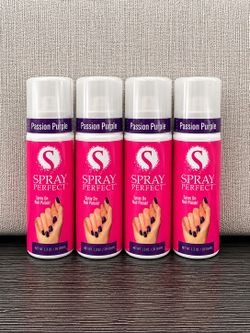 As Seen On TV! Spray On Nail Polish! 4 Pack Bundle! Purple Passion!