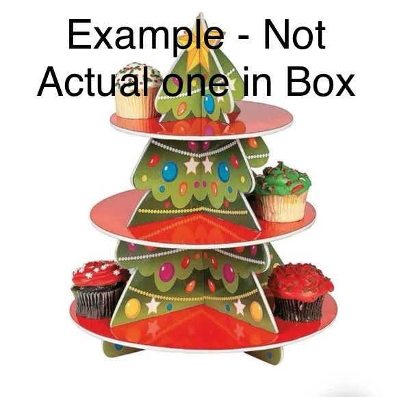 Three Tier Cupcake Holiday Stand - hard cardboard