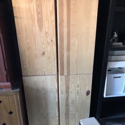 Two Pine Wall Cabinets In New Condition 