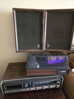 General Electric 8 track stereo with turntable