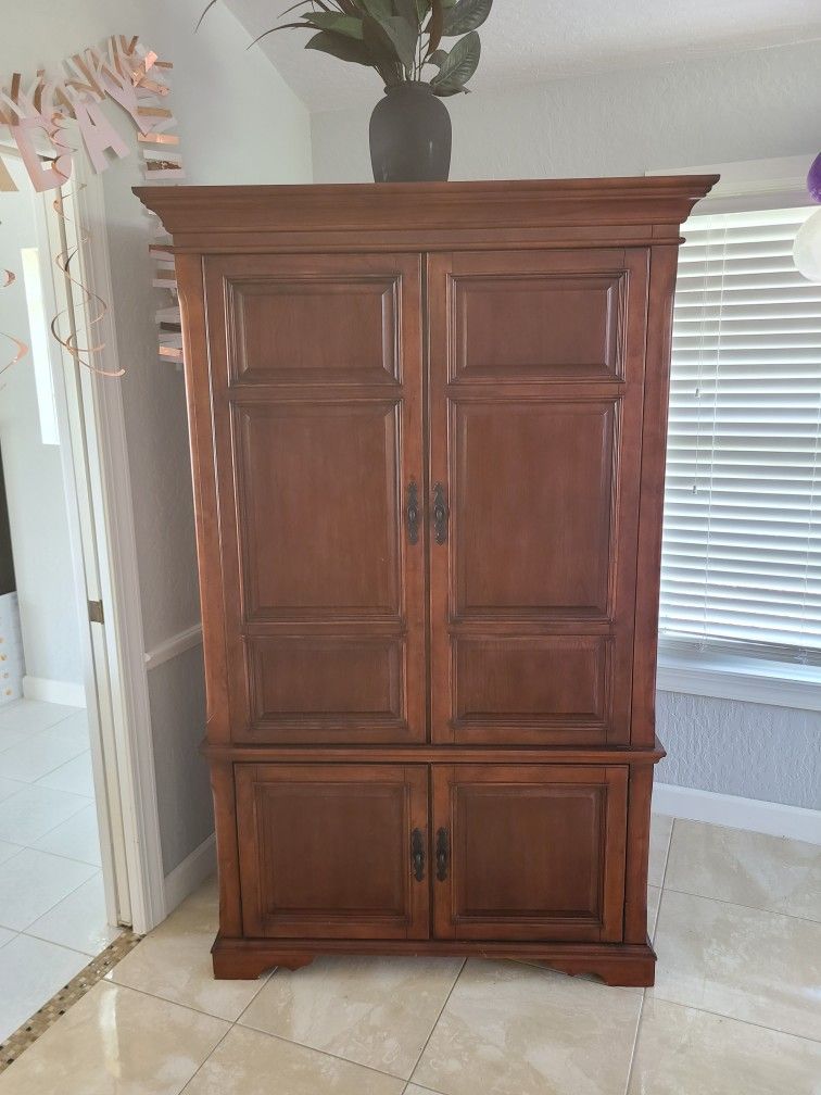 Large  Cherry Wood Armoire 