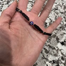 Evil Eye Bracelet With 14k Solid Gold Beads