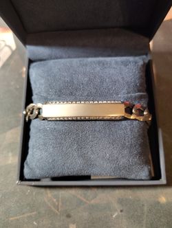 Men's Black Square Tennis Bracelet