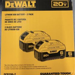 Dewalt 6ah 2 Pack Batteries 