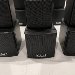 KLH AUDIO TW-08 Swiveling Directional 2 Way 100w Cube Speakers Set of 6  Tested