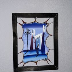 Set of 4 Handmade Moroccan Leather Paintings – Original Art 