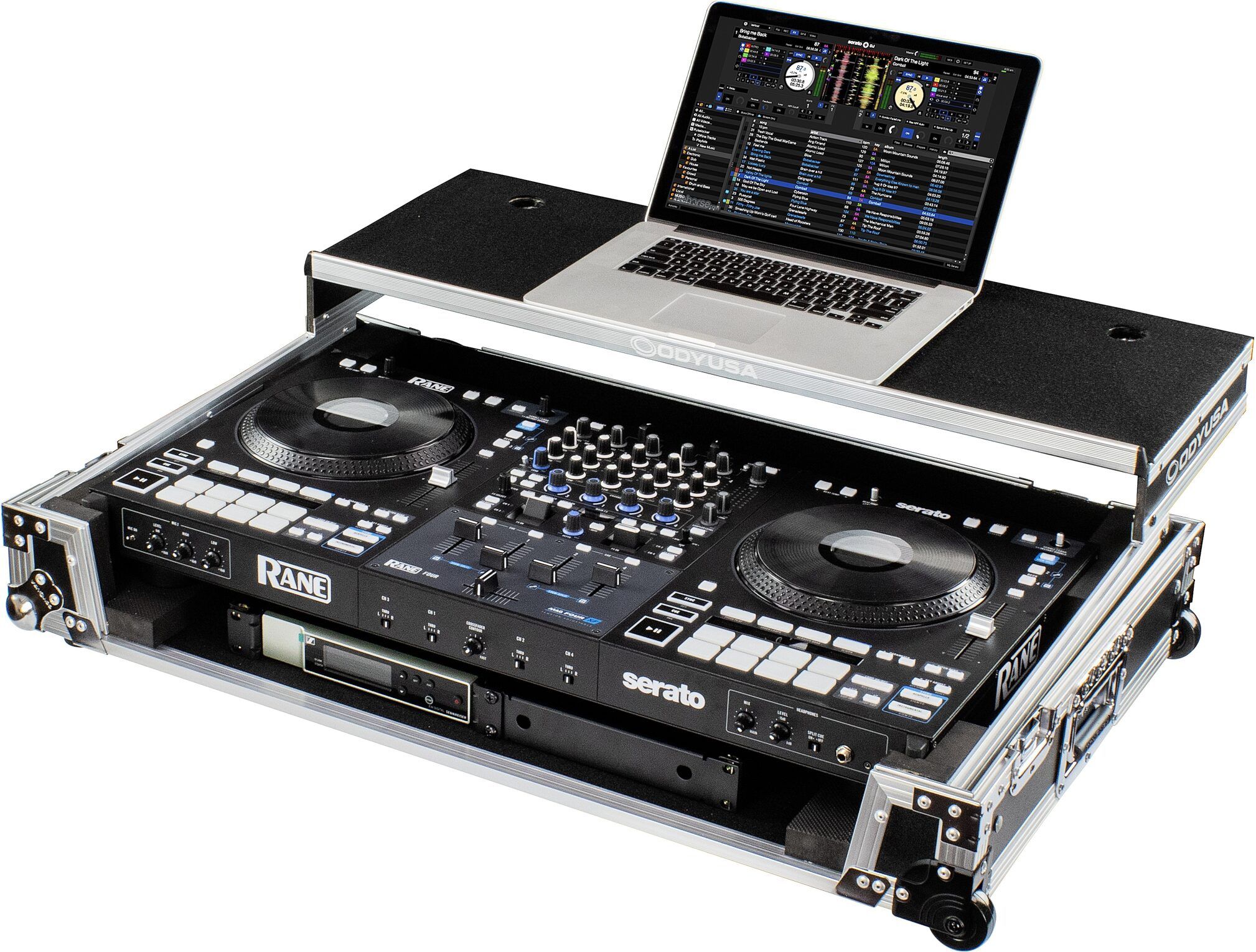 Magma DJ-Controller Workstation Rolling Case for Rane Four/Performer