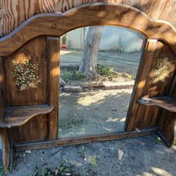 Vintage Vanity Mirror with Shelves