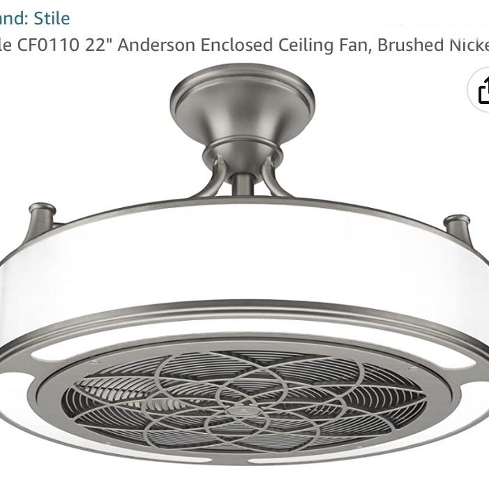 Stile Cf0110 Anderson 22 Indoor Outdoor Brushed Nickel Ceiling Fan ...