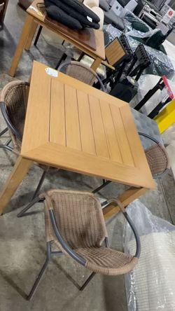 5-piece patio set: 4 chairs and a table. $ 159