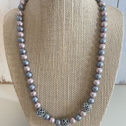 Faux  Pearls  Necklace / Bracelet  Set