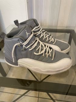 Jordan 12 white and Grey Size 8.5