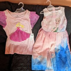 Disney Frozen Elsa Dress And New T Shirt Princess Aurora 