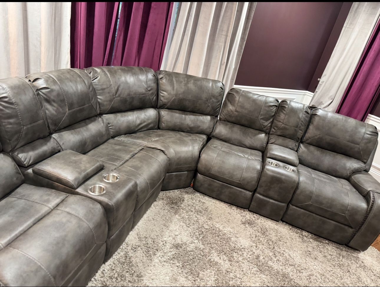 Gently Used 3 Piece Reclining Sectional