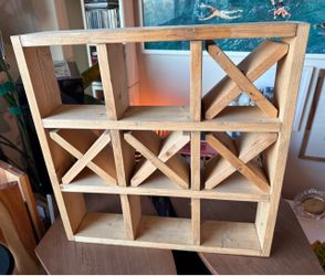 Tic-tac-toe Wooden toilet paper wall mount Storage Unit