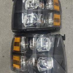 2007 To 2013 Chevy Silverado Headlights Faros Focos Luces Micas 