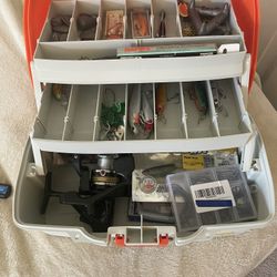 Tackle-box, Reel, and Bait. 