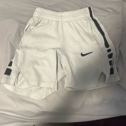white and black nike basketball shorts youth medium