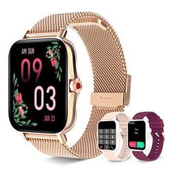 Iaret Smart Watch for Women(Call Receive/Dial), Fitness Tracker Waterproof Smartwatch for Android iOS Phones 1.7" HD Full Touch Screen Digital Watches