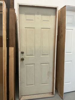 Six panel exterior door