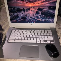 Hp Chrome Book 14 Laptop And Case