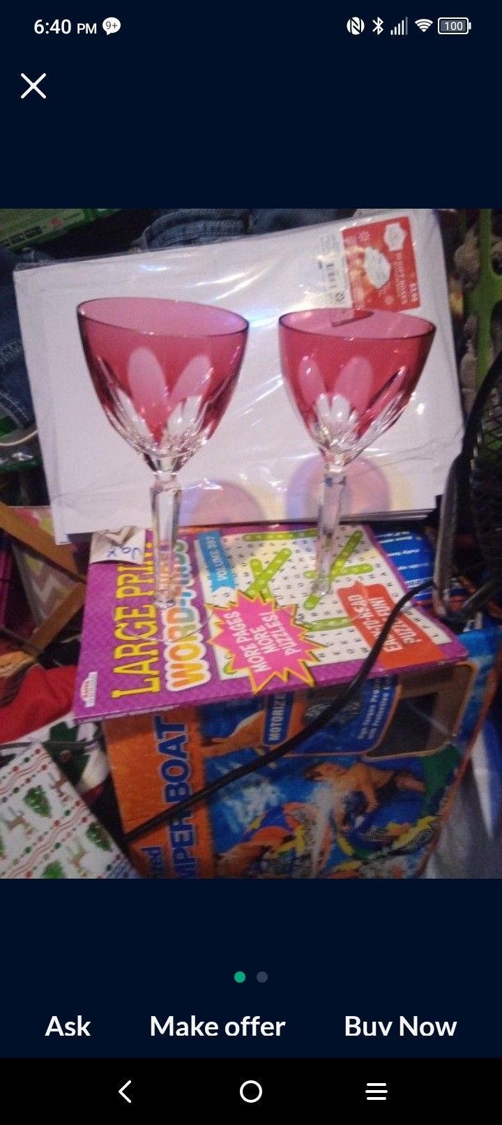 2 Baccarat Crystal Glasses