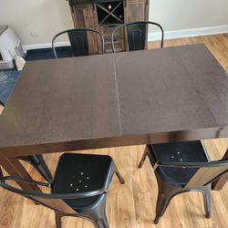 Brown Kitchen Table. Chairs Not For Sale 