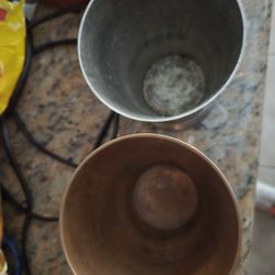 ✨ Vintage Cup Set: Copper & Pewter Duo ✨