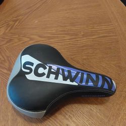 Bicycle Seat (SCHWiNN) Like New Never Sat On. ( Black, White, Purple & Grey )
