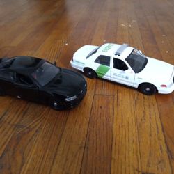 1/24 Scale Border Patrol Crown Vic And Unmarked Dodge Charger Diecast