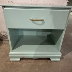 Nightstand/dresser/table in mint, 1 Drawer, Gold Hardware 