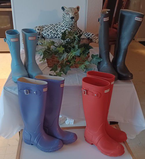 Hunter's  women's tall rain boots In Loxahatchee Fl.