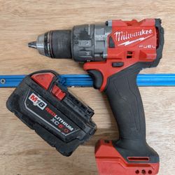 Milwaukee M18 Fuel Hammer Drill & Battery USED