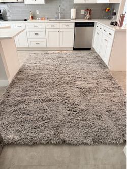 Gray/Silver Area Shag Rug 7‘ x 10‘  BRAND NEW