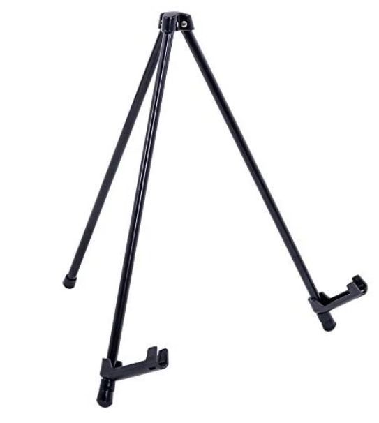 4 Pieces | 14" Black Steel Tabletop Portable Tripod Stand, Adjustable Holders