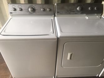MAYTAG CENTENNIAL SUPER CAPACITY WASHER DRYER STAINLESS TUB WORKS PERFECT!!! CLEANNN