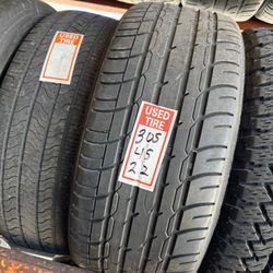 305/45/22 one tire used good condition