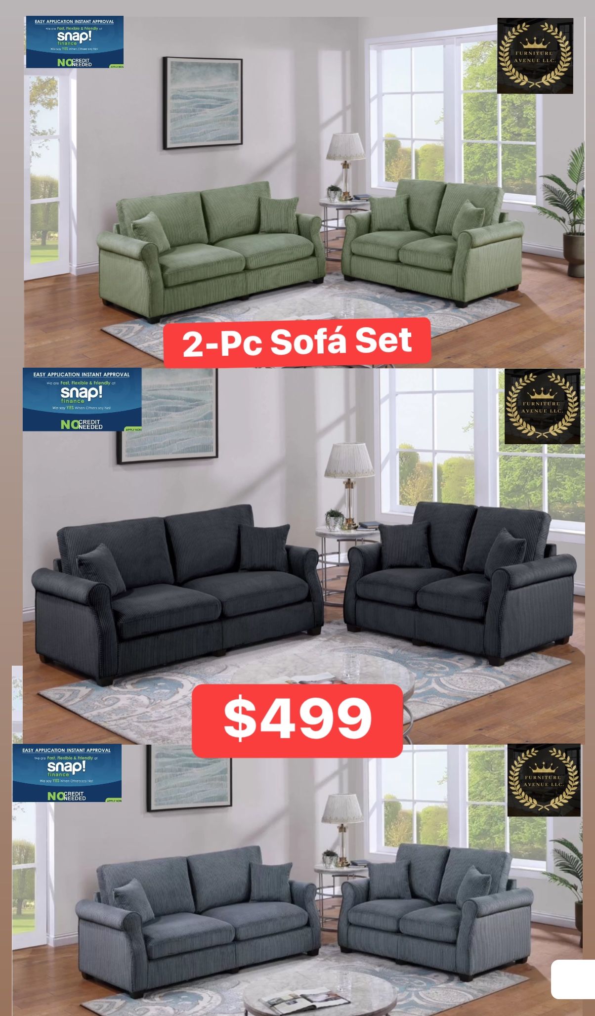 Sofás De Dos Piezas/ Two Pc Sofa Set