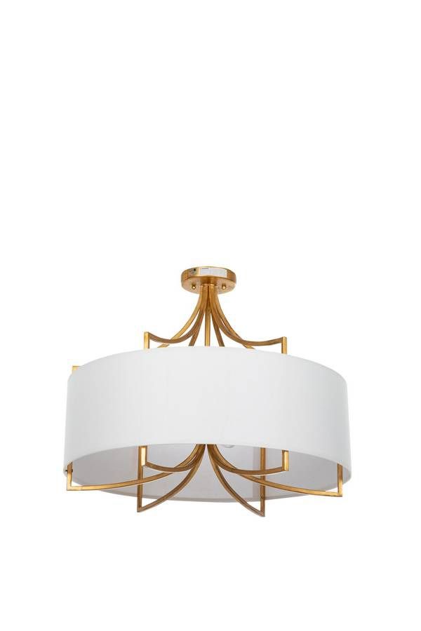 Gold Semi-flush Light Fixture