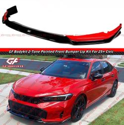 25-26 Honda Civic GF Bodykit Rallye Red Black Front Bumper Lip